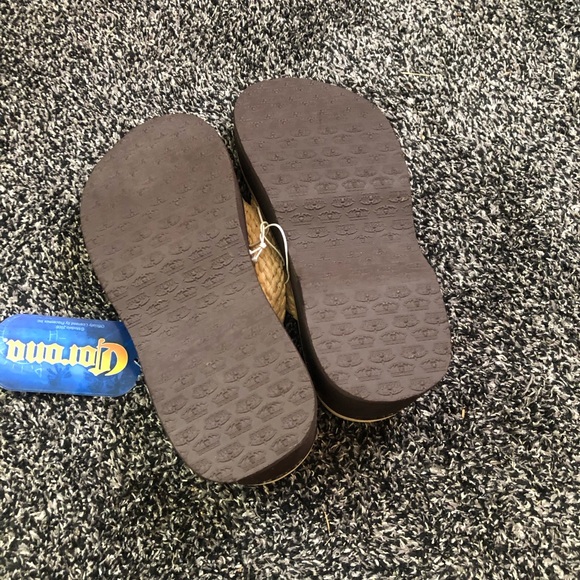 Women’s NEW Corona wedge/platform sandals/flip flops Sz. 7/8 - Picture 5 of 6